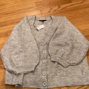 NWT!! Lane Bryant Grey 3/4 bubble sleeve cardigan